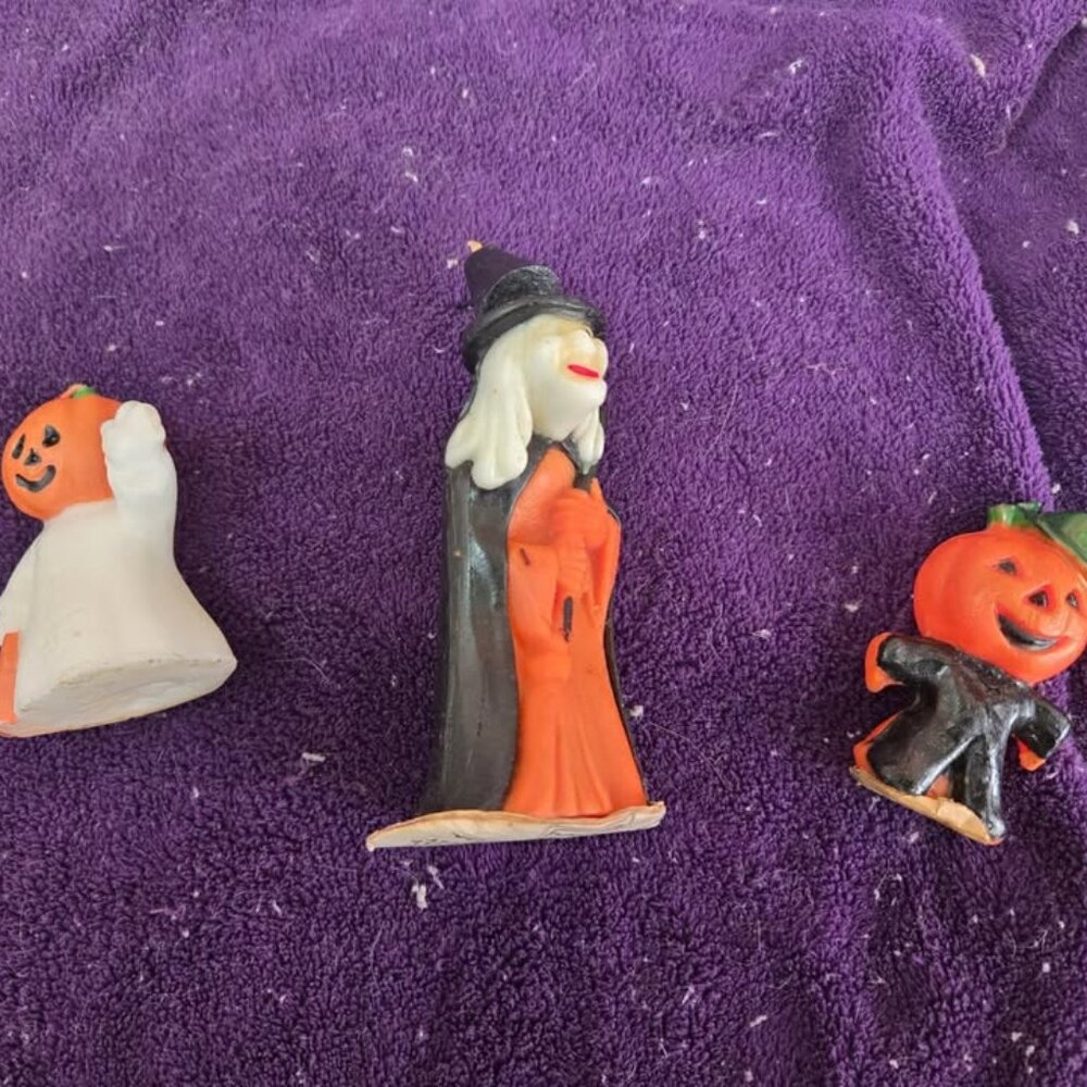 Collection of Vintage Halloween Candles x3